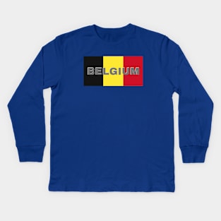 Belgium Flag Kids Long Sleeve T-Shirt